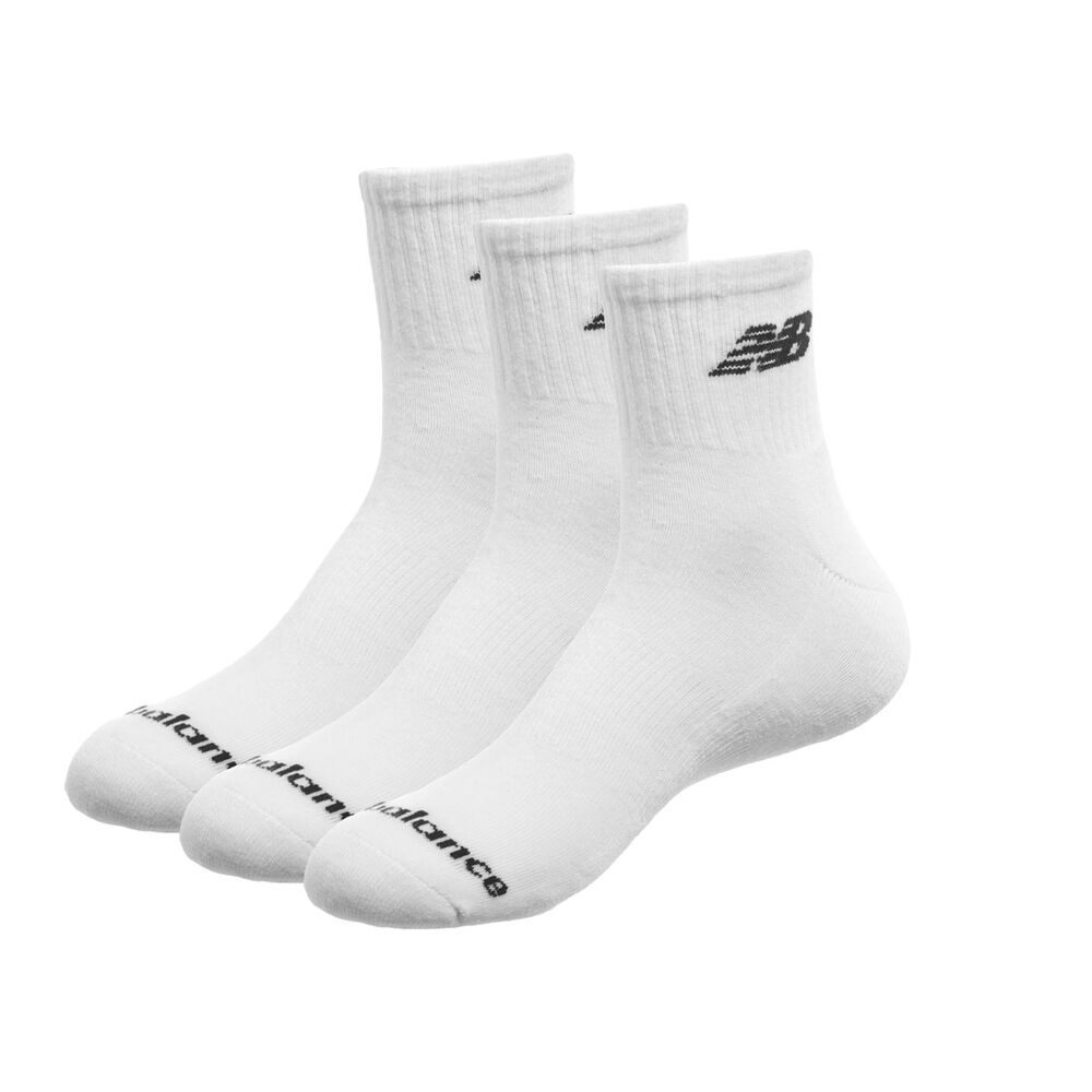 New Balance Quarter Crew Socks 3 Pack White