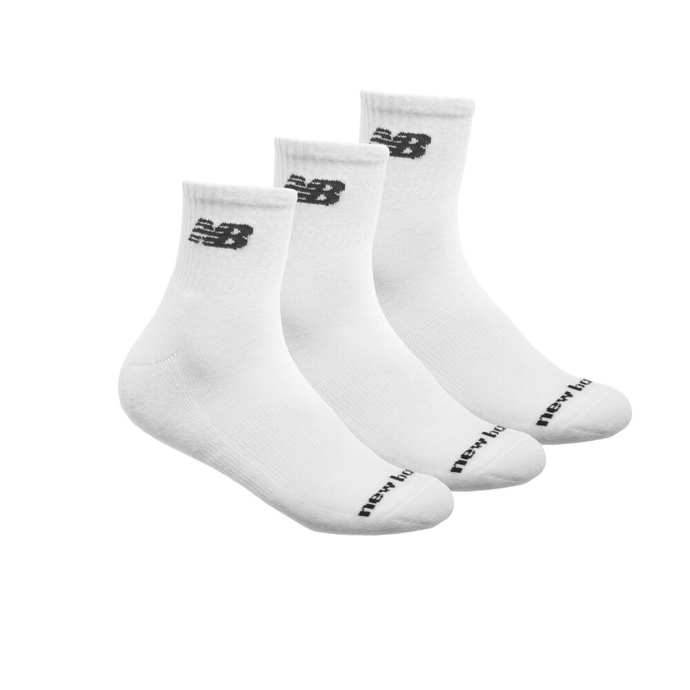 New Balance Quarter Crew Socks 3 Pack White